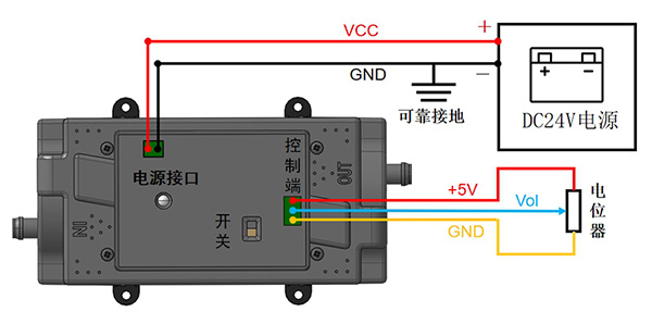 高负压调速微型真空泵V60-触控型接线