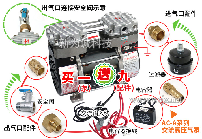 微型活塞高压气泵AC-A彩图